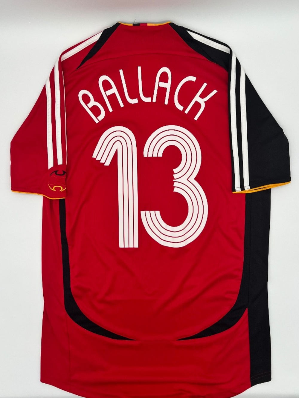 Germany 2005/2006 Home Ballack #13 Authentic adidas Jersey S Men Red Soccer